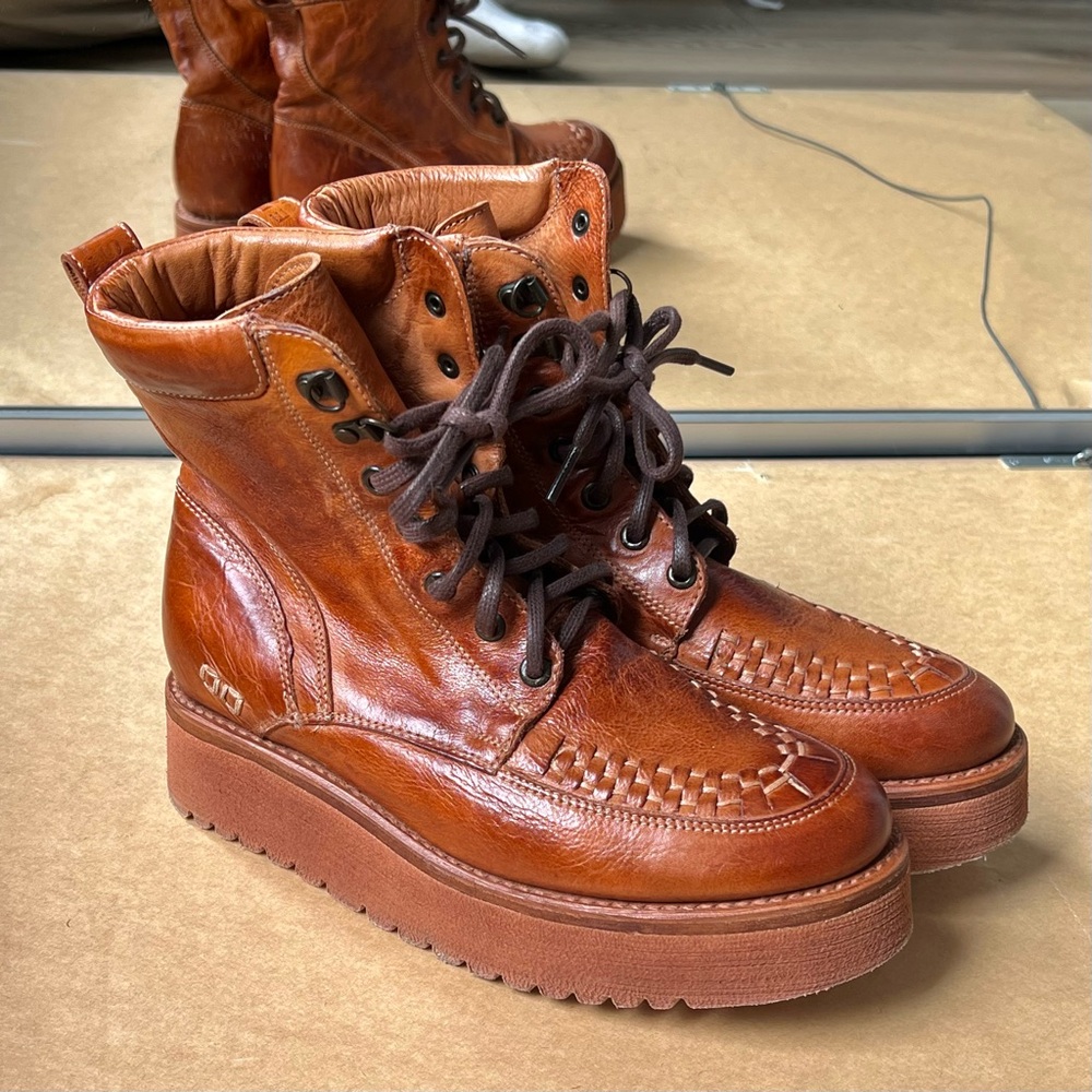 FREE PEOPLE BILLIE Boots BED STU ELISHA Moto
Combat Cognac Brown Tan Size 7